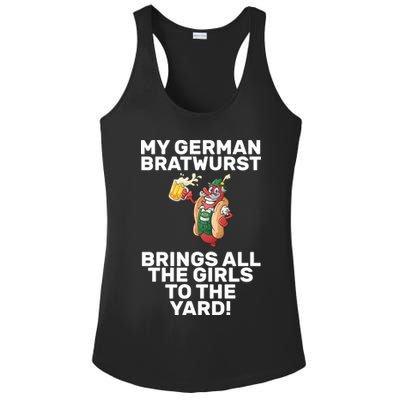 German Bratwurst Brings Girls To The Yard Ladies PosiCharge Competitor Racerback Tank