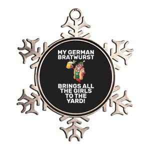 German Bratwurst Brings Girls To The Yard Metallic Star Ornament