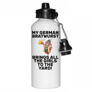 German Bratwurst Brings Girls To The Yard Aluminum Water Bottle