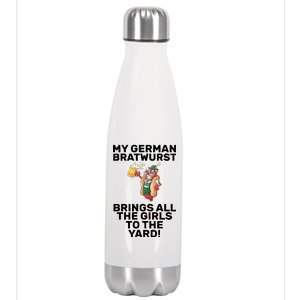 German Bratwurst Brings Girls To The Yard Stainless Steel Insulated Water Bottle