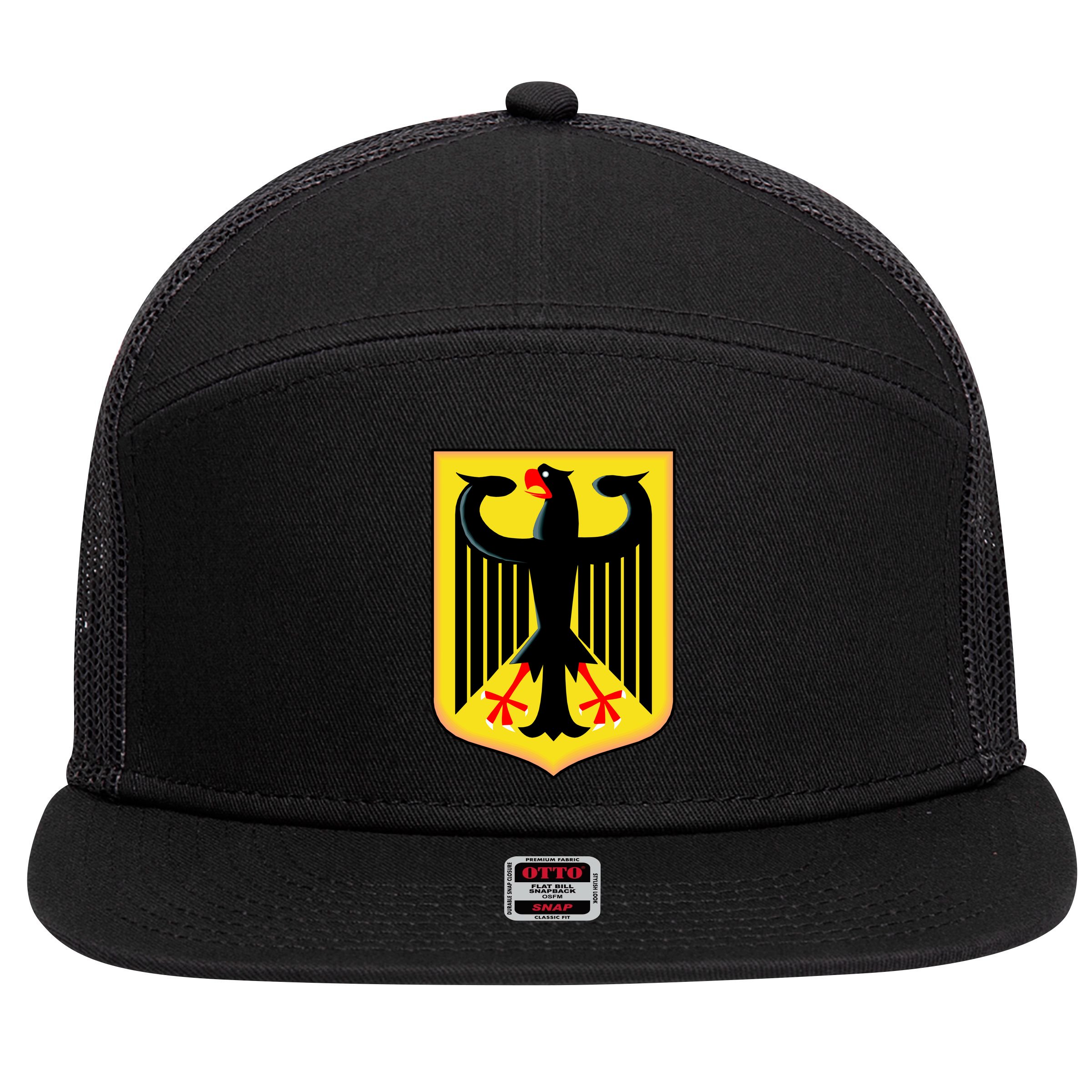 German Emblem 7 Panel Mesh Trucker Snapback Hat