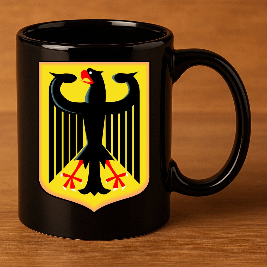 German Emblem 11oz C Handle Ceramic Mug