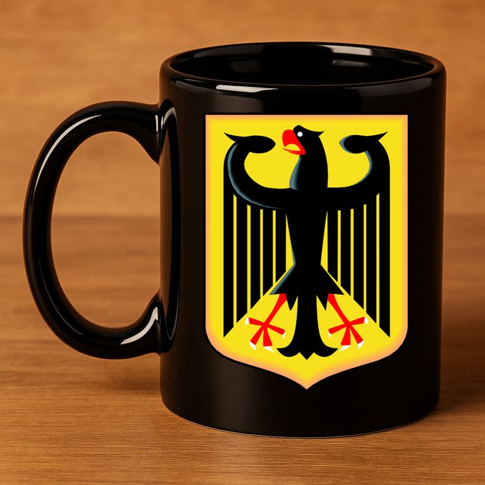 German Emblem 11oz C Handle Ceramic Mug