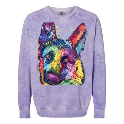 German Shepherd Dean Russo Colorblast Crewneck Sweatshirt