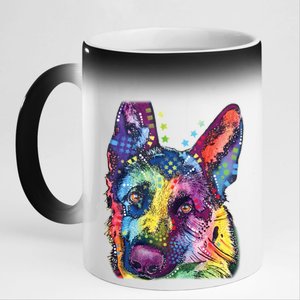 German Shepherd Dean Russo 11oz Black Color Changing Mug