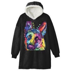 German Shepherd Dean Russo Hooded Wearable Blanket