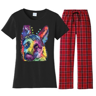 German Shepherd Dean Russo Women's Flannel Pajama Set