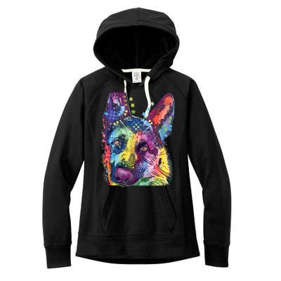 German Shepherd Dean Russo Women's Fleece Hoodie