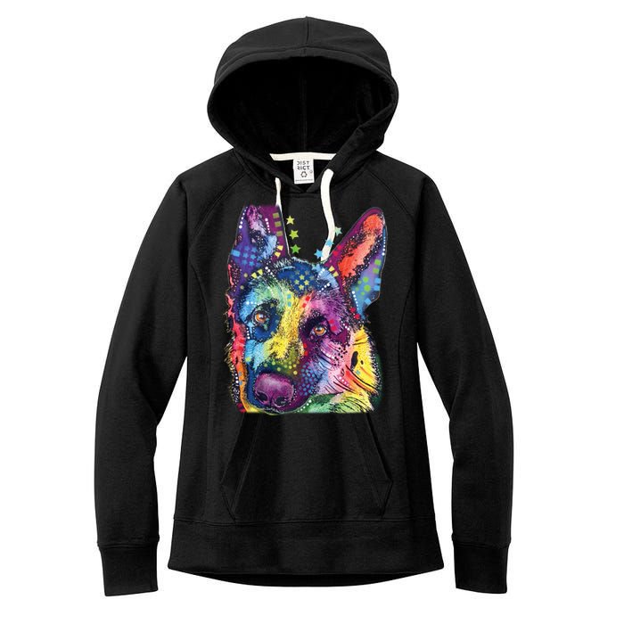 German Shepherd Dean Russo Women's Fleece Hoodie