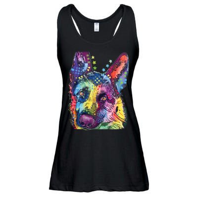 German Shepherd Dean Russo Ladies Essential Flowy Tank