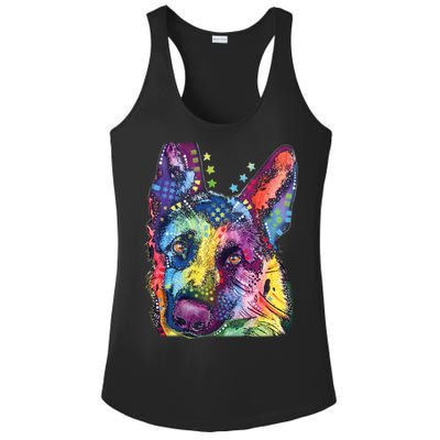 German Shepherd Dean Russo Ladies PosiCharge Competitor Racerback Tank