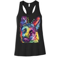 German Shepherd Dean Russo Women's Racerback Tank