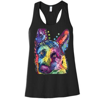 German Shepherd Dean Russo Women's Racerback Tank