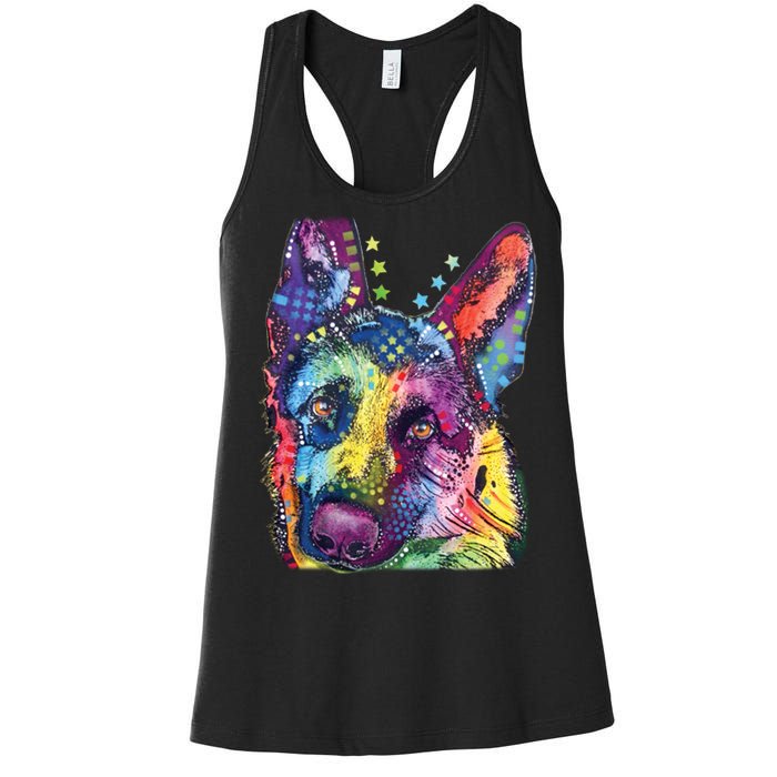 German Shepherd Dean Russo Women's Racerback Tank