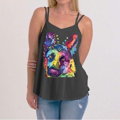 German Shepherd Dean Russo Women's Strappy Tank