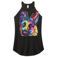 German Shepherd Dean Russo Women's Perfect Tri Rocker Tank