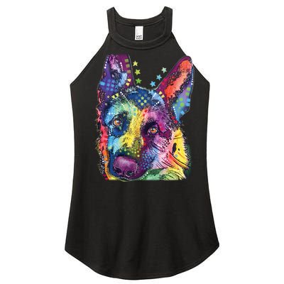 German Shepherd Dean Russo Women’s Perfect Tri Rocker Tank