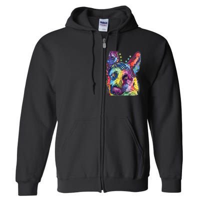 German Shepherd Dean Russo Full Zip Hoodie