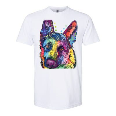 German Shepherd Dean Russo Softstyle CVC T-Shirt