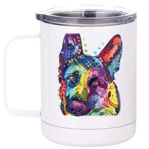 German Shepherd Dean Russo 12 oz Stainless Steel Tumbler Cup