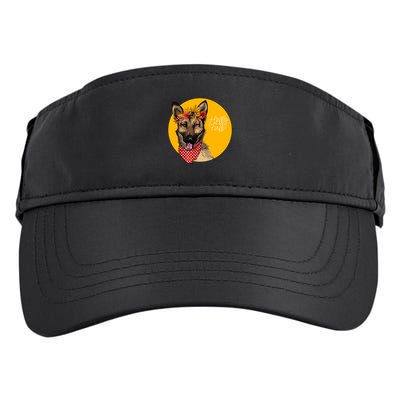 German Shepherd Dog Autumn Leaves Crown Hello Fall Adult Drive Performance Visor