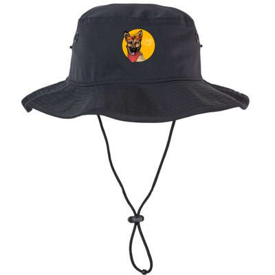 German Shepherd Dog Autumn Leaves Crown Hello Fall Bucket Hat