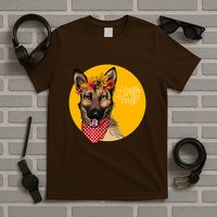 German Shepherd Dog Autumn Leaves Crown Hello Fall T-Shirt
