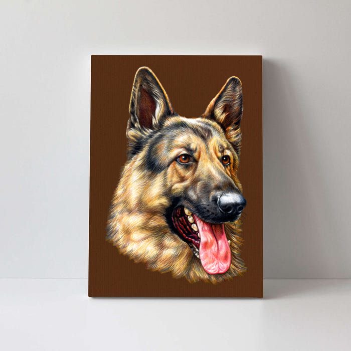 German Shepherd Face Canvas