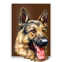 German Shepherd Face Poster