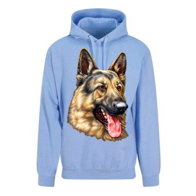 German Shepherd Face Unisex Surf Hoodie