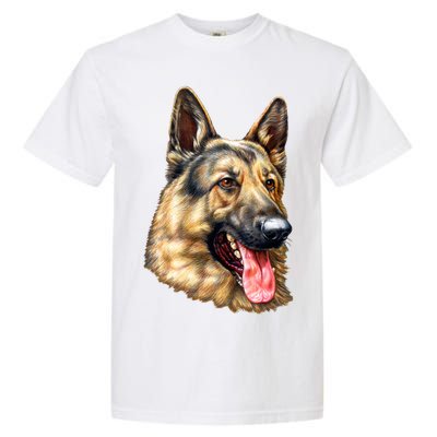 German Shepherd Face Garment-Dyed Heavyweight T-Shirt