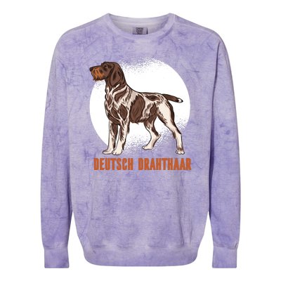 German Wirehaired Pointer Dog Colorblast Crewneck Sweatshirt