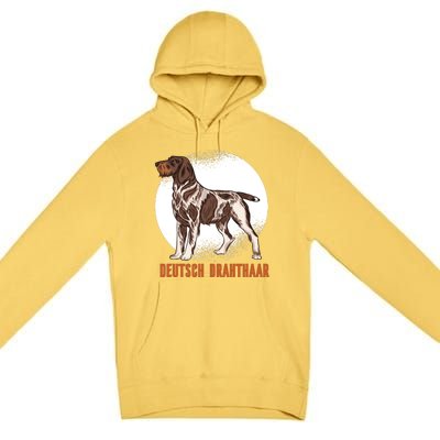 German Wirehaired Pointer Dog Premium Pullover Hoodie