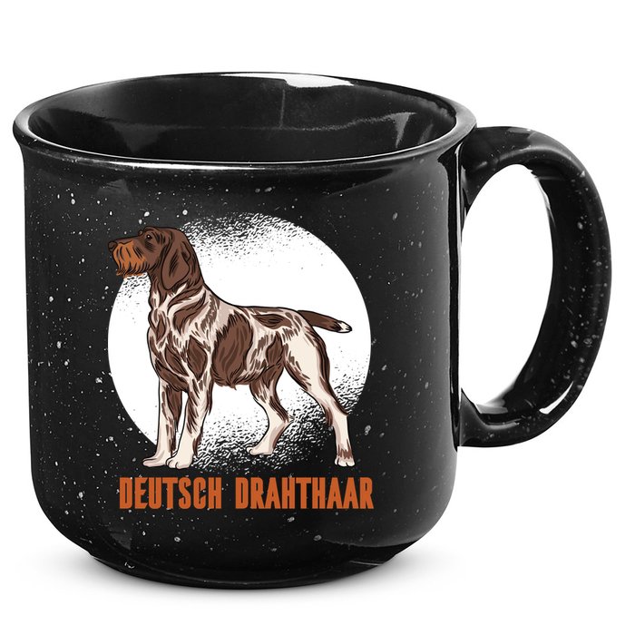 German Wirehaired Pointer Dog 15oz Campfire Ceramic Mug