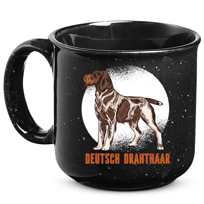 German Wirehaired Pointer Dog 15oz Campfire Ceramic Mug