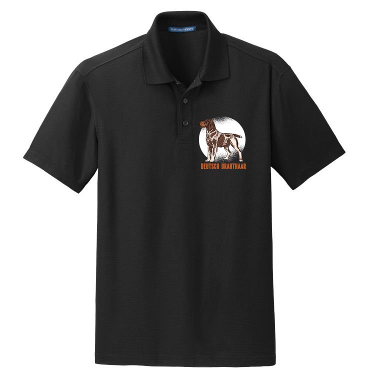 German Wirehaired Pointer Dog Dry Zone Grid Polo