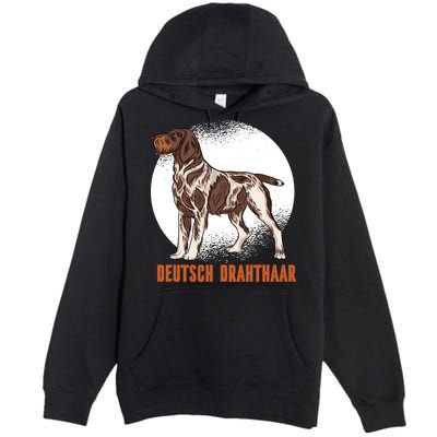 German Wirehaired Pointer Dog Premium Pullover Hoodie