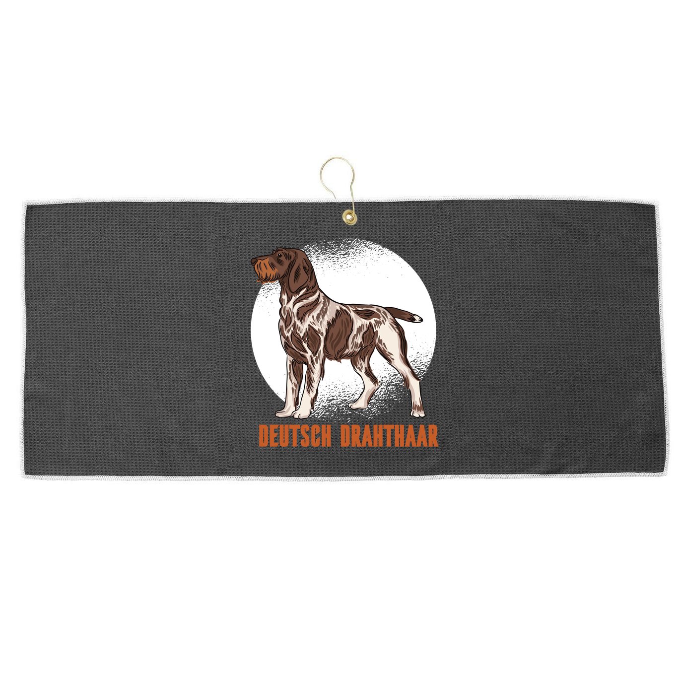 German Wirehaired Pointer Dog Large Microfiber Waffle Golf Towel