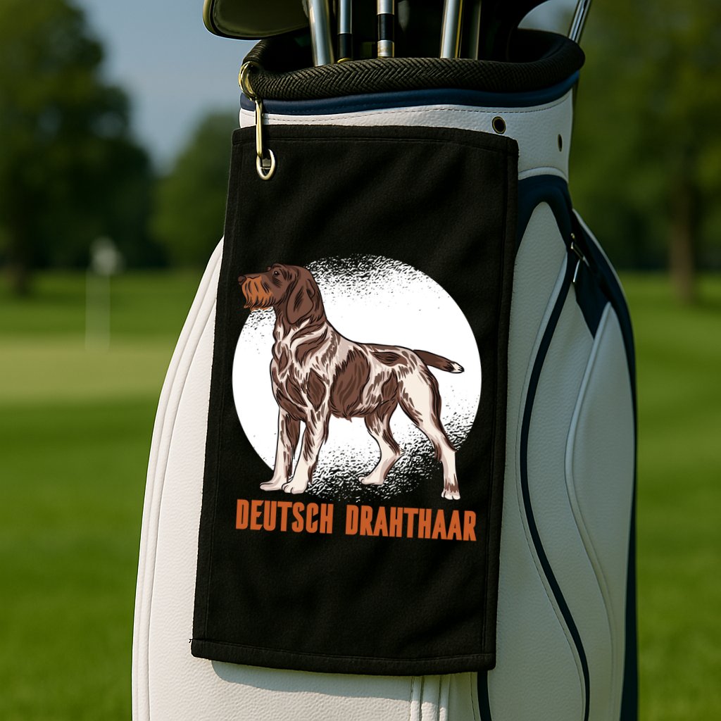 German Wirehaired Pointer Dog Golf Towel