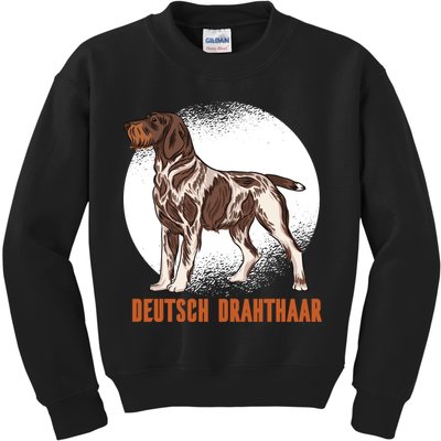 German Wirehaired Pointer Dog Kids Sweatshirt
