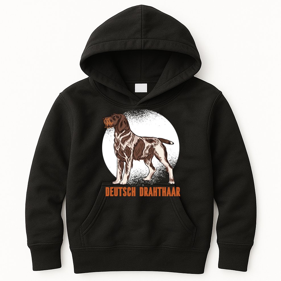 German Wirehaired Pointer Dog Kids Hoodie