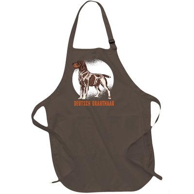 German Wirehaired Pointer Dog Full-Length Apron With Pockets