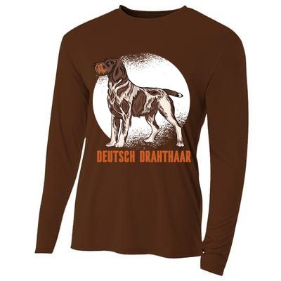 German Wirehaired Pointer Dog Cooling Performance Long Sleeve Crew
