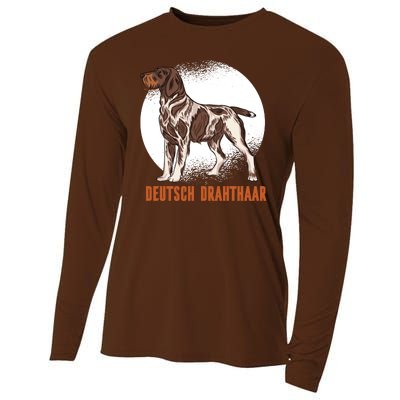 German Wirehaired Pointer Dog Cooling Performance Long Sleeve Crew