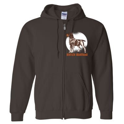 German Wirehaired Pointer Dog Full Zip Hoodie