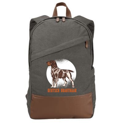 German Wirehaired Pointer Dog Cotton Canvas Backpack