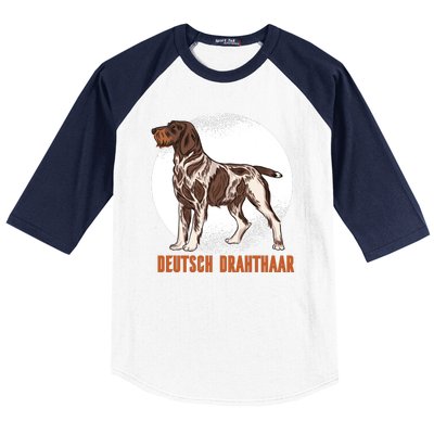 German Wirehaired Pointer Dog Baseball Sleeve Shirt