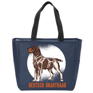 German Wirehaired Pointer Dog Zip Tote Bag