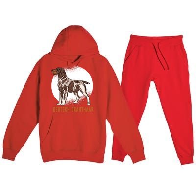 German Wirehaired Pointer Dog Premium Hooded Sweatsuit Set