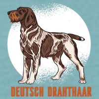 German Wirehaired Pointer Dog Sueded Cloud Jersey T-Shirt